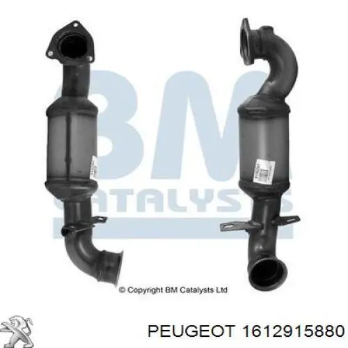 Купить 1612915880 Peugeot/Citroen Преобразователь отработавших газов