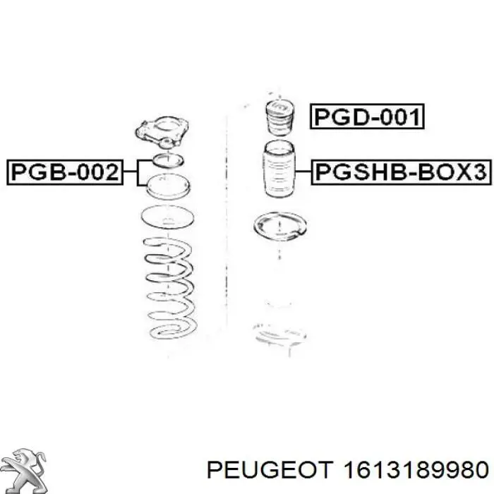 1613189980 Peugeot/Citroen буфер (отбойник амортизатора переднего)