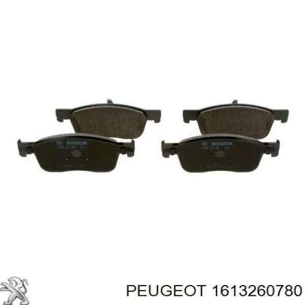 1613260780 Peugeot/Citroen sapatas do freio dianteiras de disco