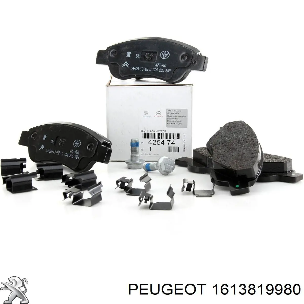 Передние тормозные колодки 1613819980 Peugeot/Citroen