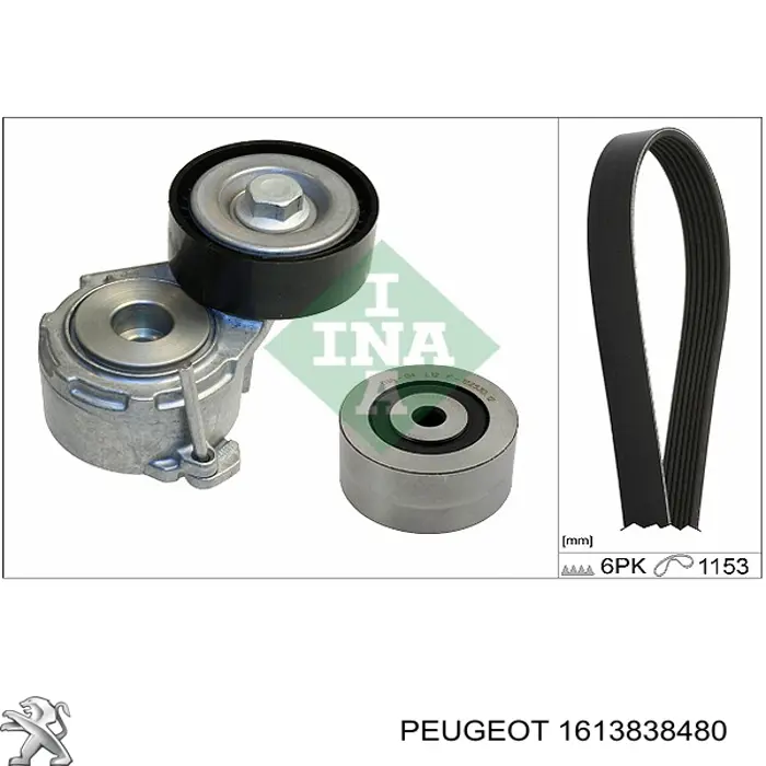 Паразитный ролик 1613838480 Peugeot/Citroen