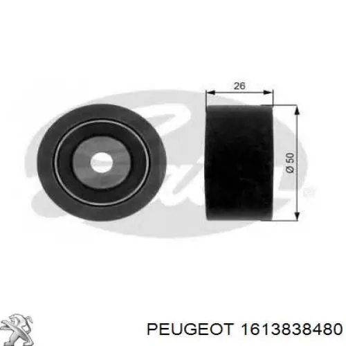 1613838480 Peugeot/Citroen паразитный ролик