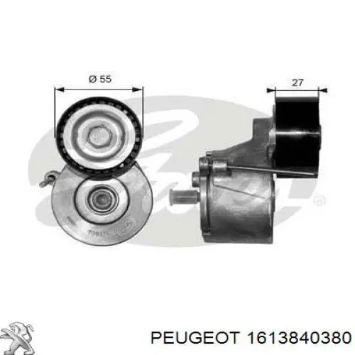 Роликовий модуль натяжителя ремня Peugeot/Citroen 1613840380 цена, от 32.17 USD
