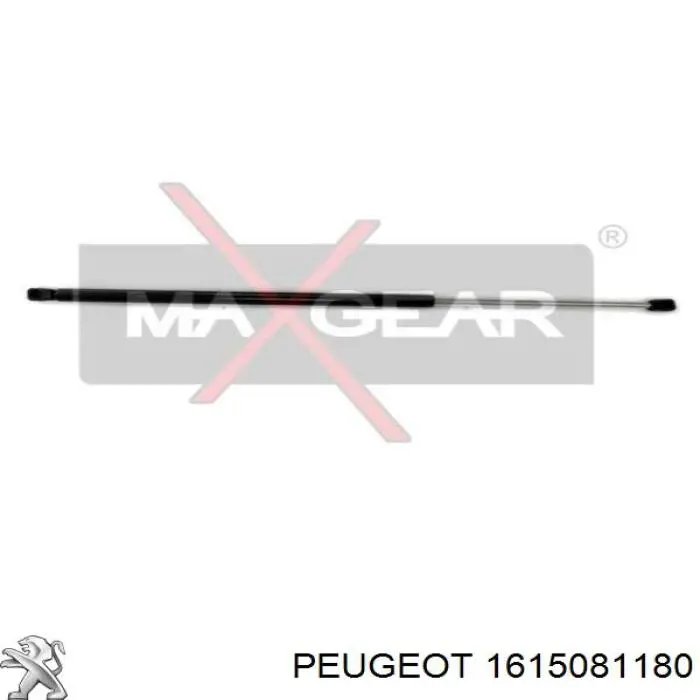 Amortiguador de maletero 1615081180 Peugeot/Citroen