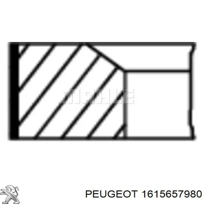 Кольца поршневые компрессора на 1 цилиндр, STD 1615657980 Peugeot/Citroen