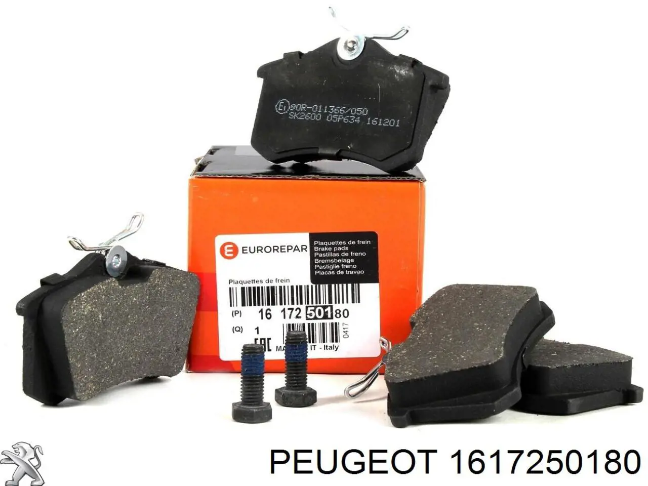 1617250180 Peugeot/Citroen колодки тормозные задние дисковые