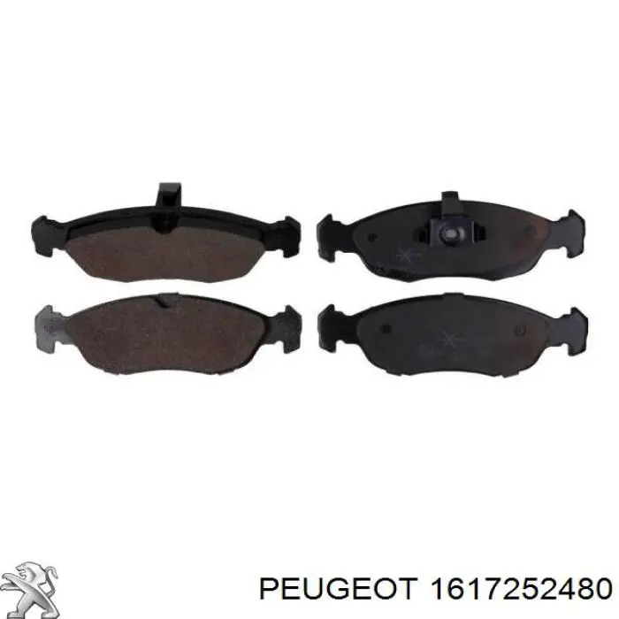 Передние тормозные колодки 1617252480 Peugeot/Citroen