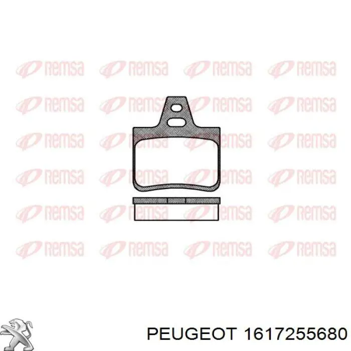 1617255680 Peugeot/Citroen задние тормозные колодки