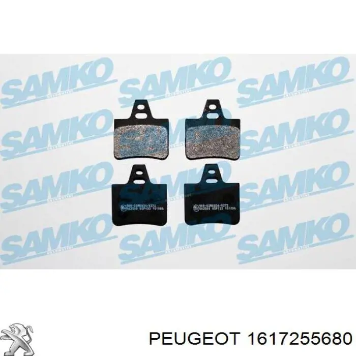 Pastillas de freno traseras 1617255680 Peugeot/Citroen