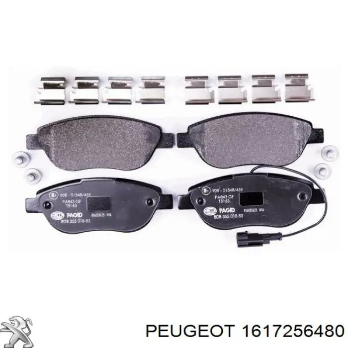 Pastillas de freno delanteras 1617256480 Peugeot/Citroen