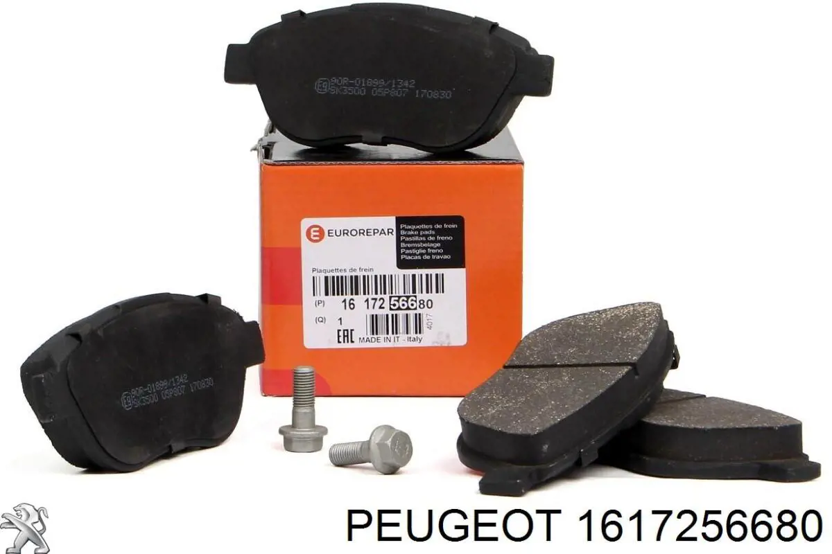 1617256680 Peugeot/Citroen колодки тормозные передние дисковые