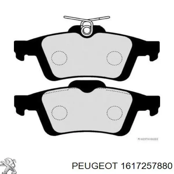 Купить 1617257880 Peugeot/Citroen Колодки тормозные задние, дисковые