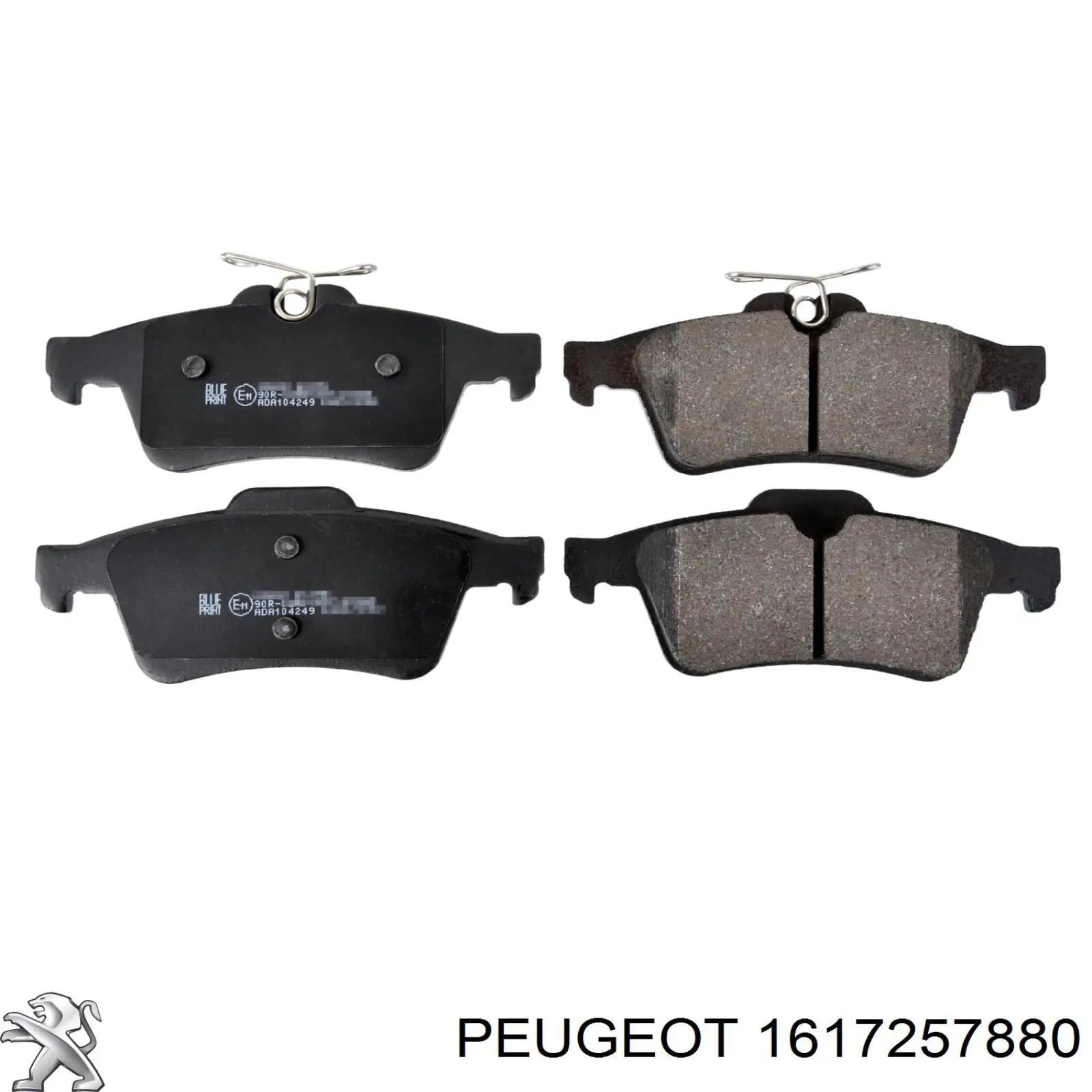 Pastillas de freno traseras 1617257880 Peugeot/Citroen
