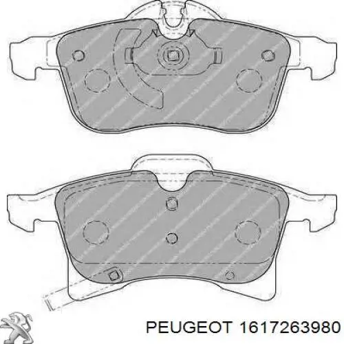 Колодки Peugeot/Citroen 1617263980 цена, от 24.56 USD