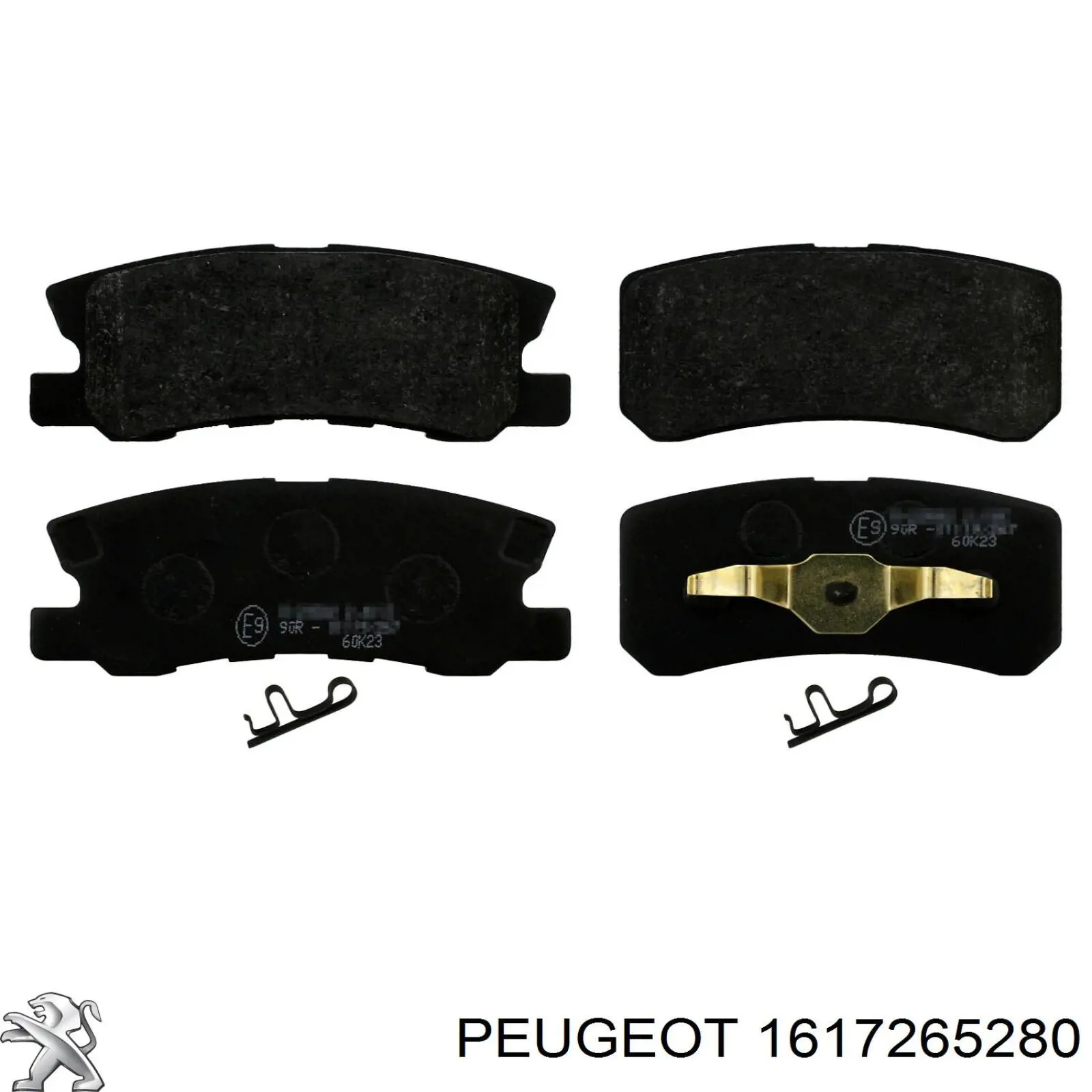 1617265280 Peugeot/Citroen колодки тормозные задние дисковые
