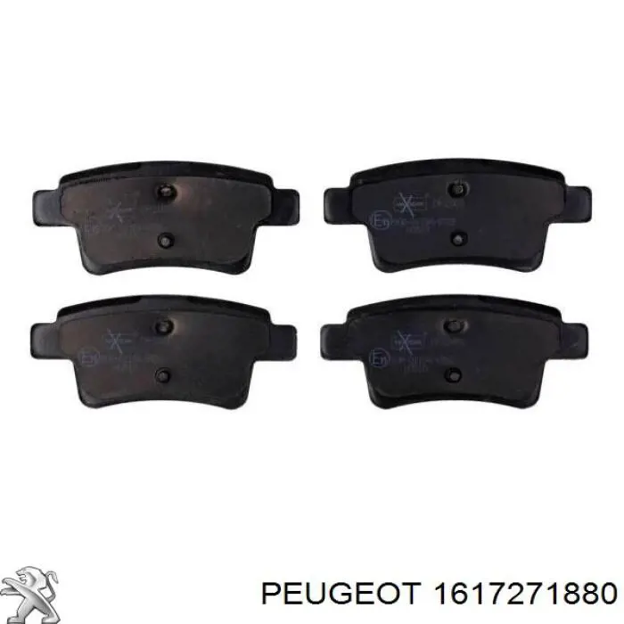 Sapatas do freio traseiras de disco 1617271880 Peugeot/Citroen