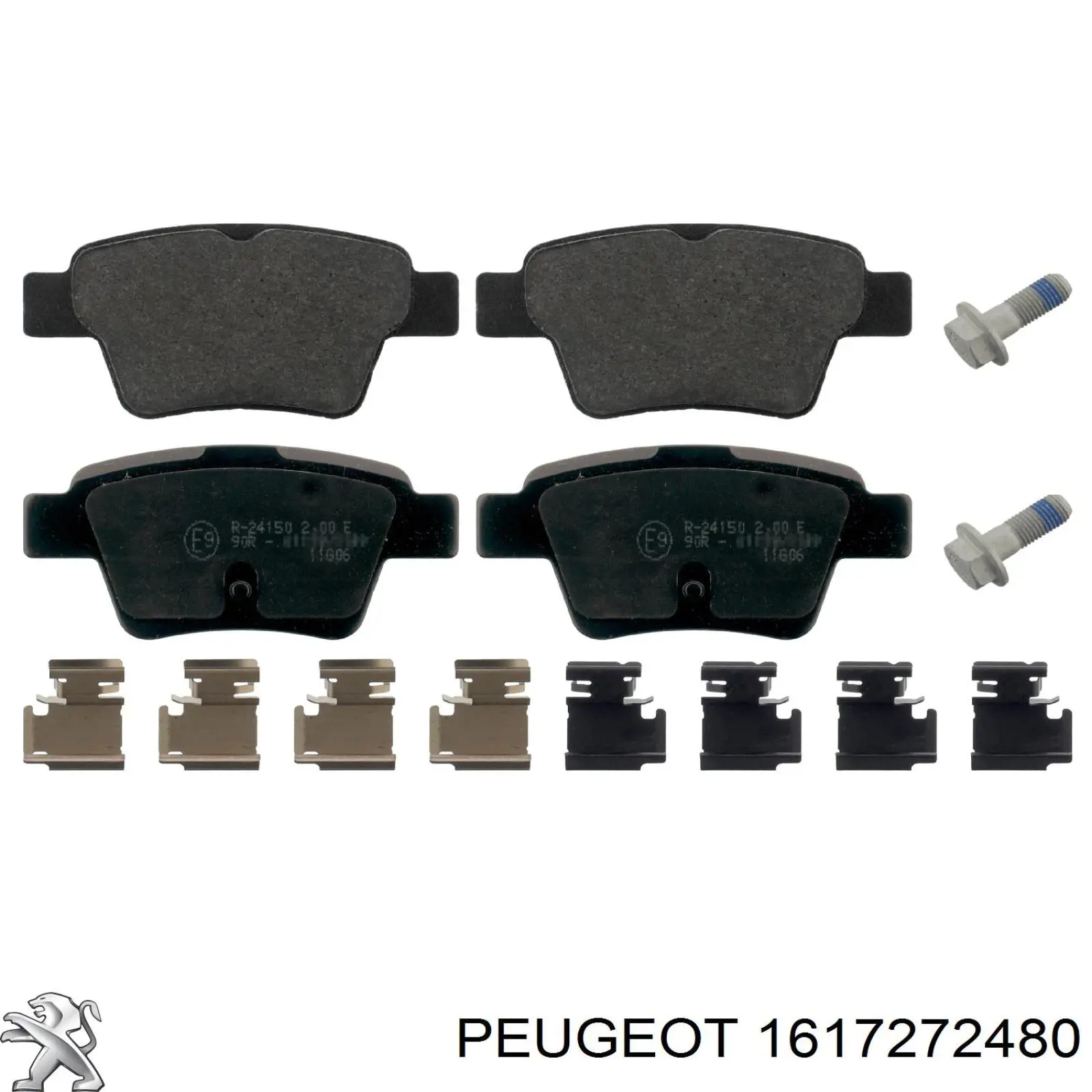 1617272480 Peugeot/Citroen колодки тормозные задние дисковые