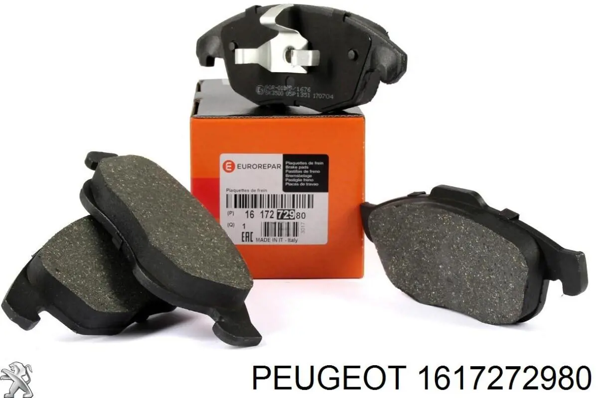 Передние тормозные колодки 1617272980 Peugeot/Citroen