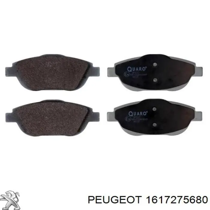 Pastillas de freno delanteras 1617275680 Peugeot/Citroen