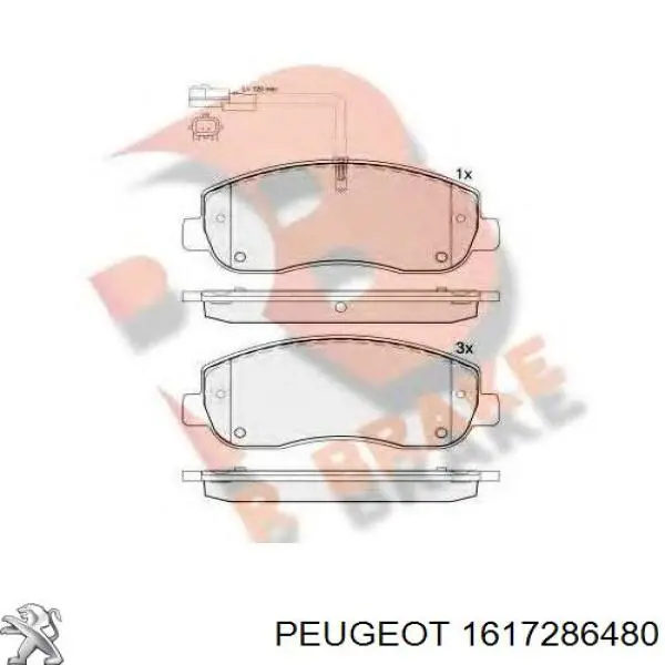 Pastillas de freno delanteras 1617286480 Peugeot/Citroen