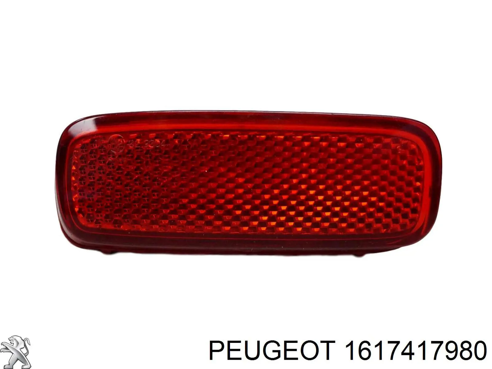 Reflector, parachoques trasero 1617417980 Peugeot/Citroen