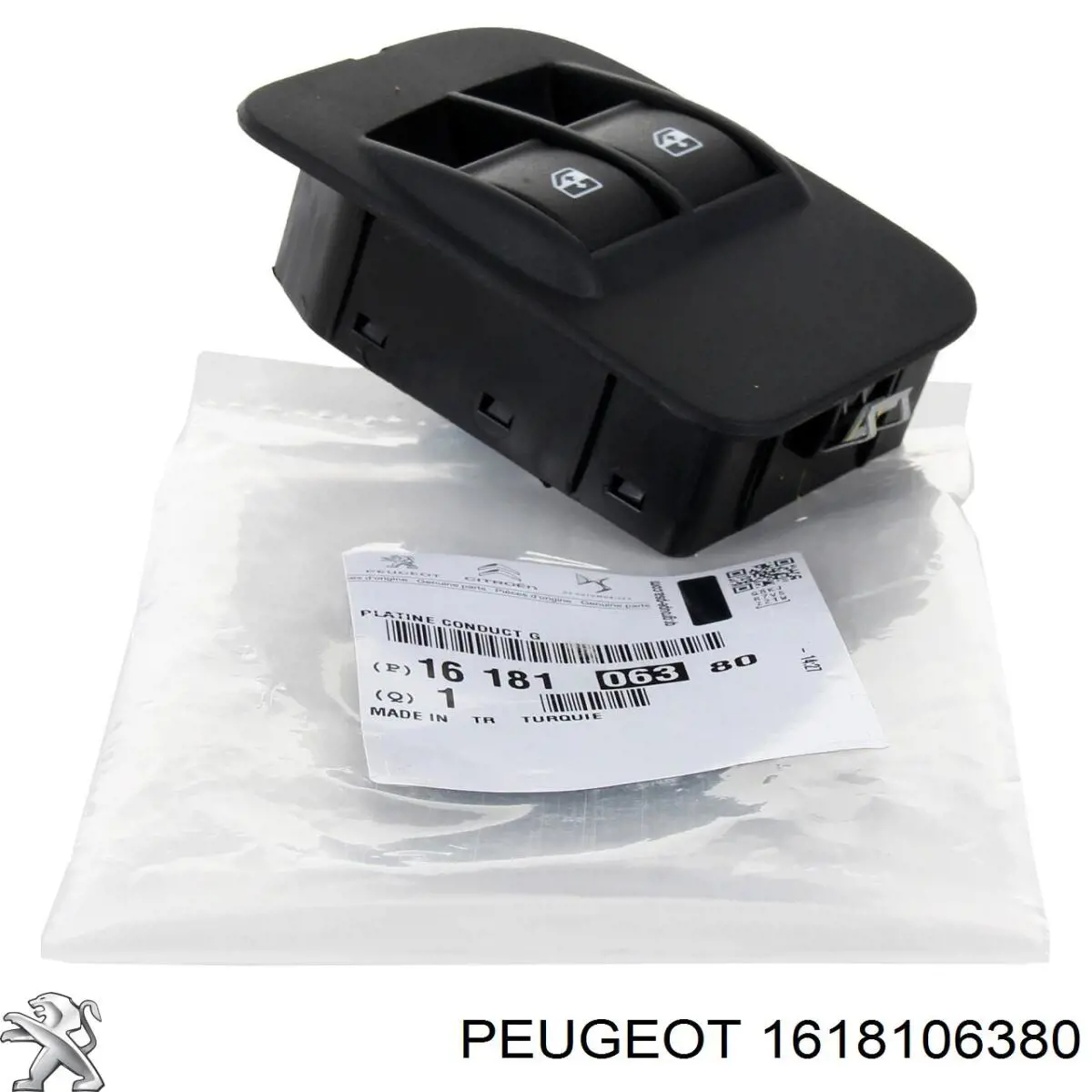 1618106380 Peugeot/Citroen кнопочный блок управления стеклоподъемником передний левый