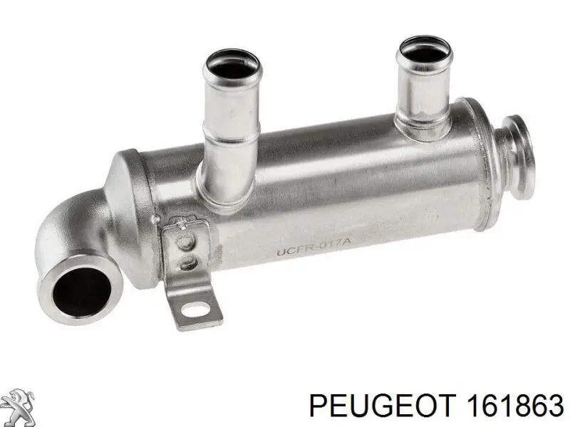 161863 Peugeot/Citroen radiador do sistema egr de recirculação dos gases de escape