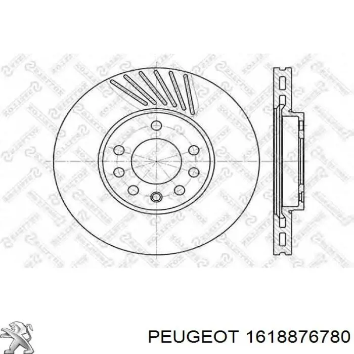Freno de disco delantero 1618876780 Peugeot/Citroen