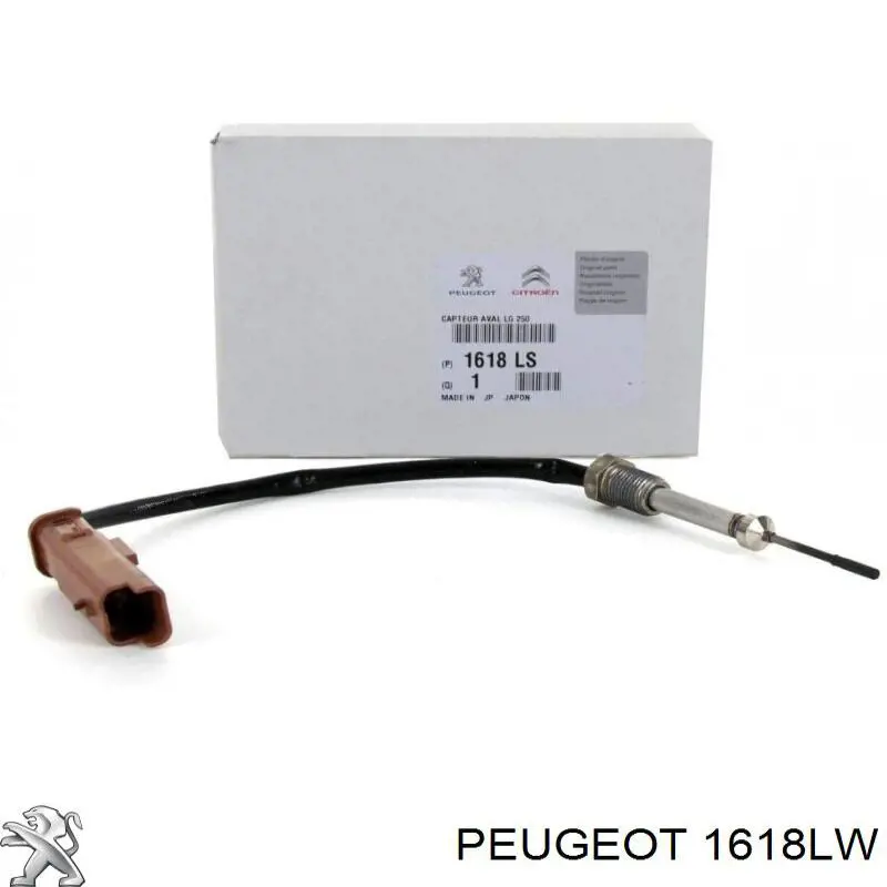 Sensor de temperatura, gas de escape, Filtro hollín/partículas 1618LW Peugeot/Citroen