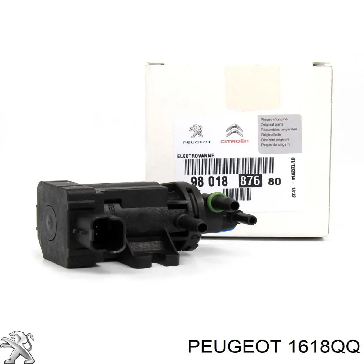 Купить 1618QQ Peugeot/Citroen Клапан преобразователь давления наддува (соленоид) 