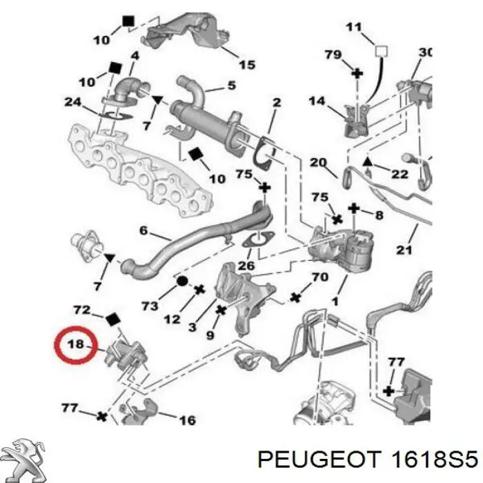 Преобразователь давления (соленоид) наддува Peugeot/Citroen 1618S5 цена, от 61.03 USD