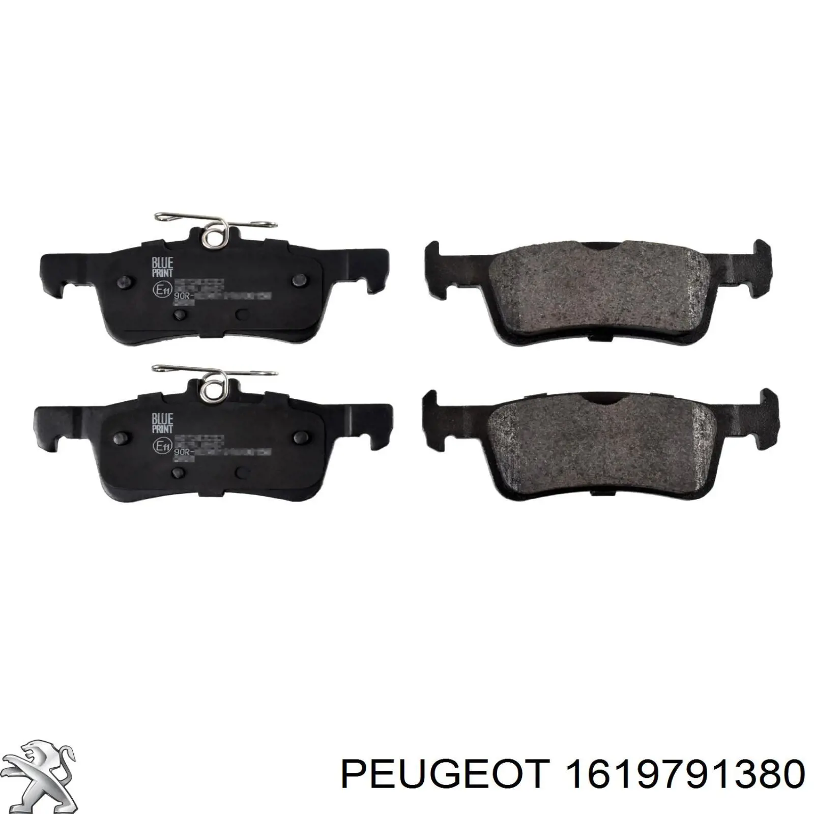Задние тормозные колодки 1619791380 Peugeot/Citroen