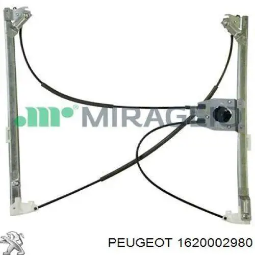 1620002980 Peugeot/Citroen mecanismo de acionamento de vidro da porta dianteira esquerda