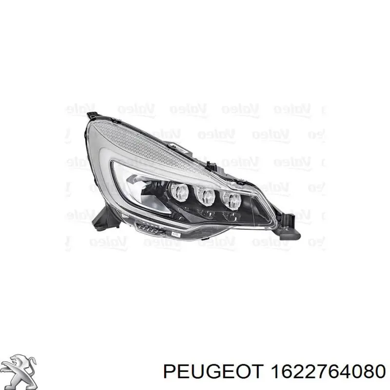 Правая фара 1622764080 Peugeot/Citroen