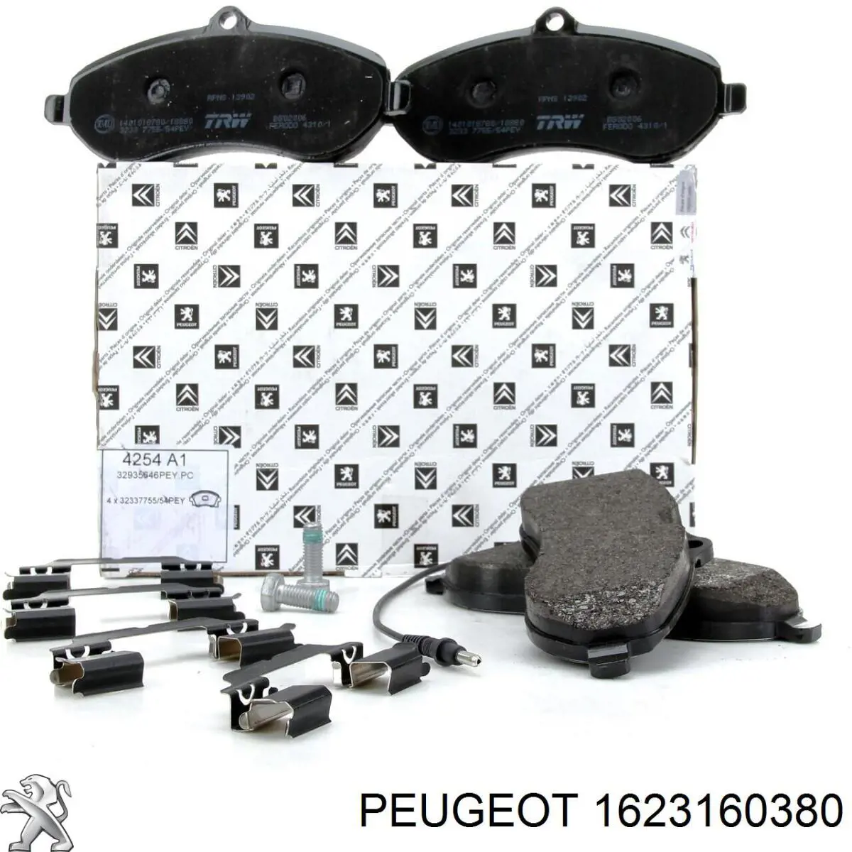 Передние тормозные колодки 1623160380 Peugeot/Citroen