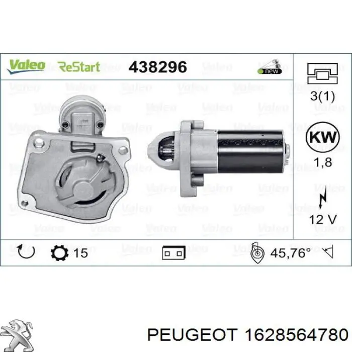 1628564780 Peugeot/Citroen motor de arranco