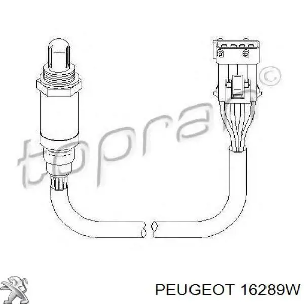 Лямбдазонд, датчик кислорода после катализатора Peugeot/Citroen 16289W цена, от 32.33 USD