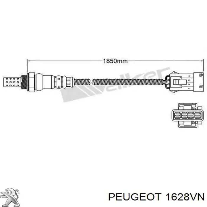 Лямбдазонд, датчик кислорода после катализатора Peugeot/Citroen 1628VN цена, от 77.51 USD
