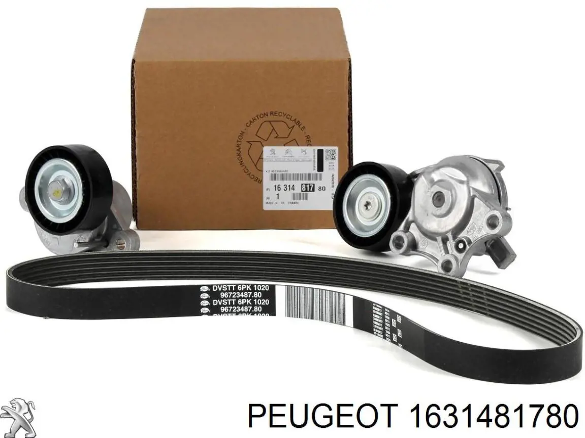 Ремень агрегатов приводной, комплект Peugeot/Citroen 1631481780