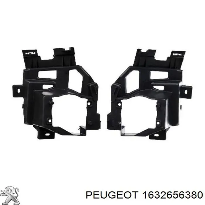 1632656380 Peugeot/Citroen consola de fixação das luzes de nevoeiro esquerdas + direitas