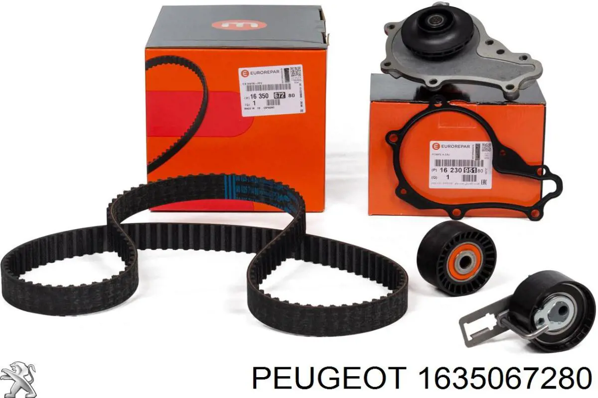 1635067280 Peugeot/Citroen correia do mecanismo de distribuição de gás, kit