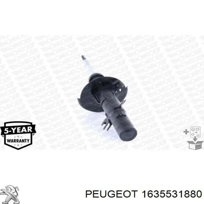 Amortiguador delantero izquierdo 1635531880 Peugeot/Citroen