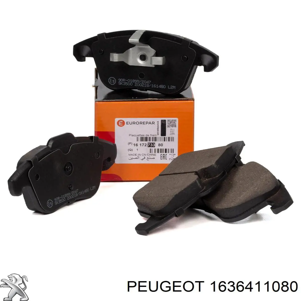 Pastillas de freno delanteras 1636411080 Peugeot/Citroen