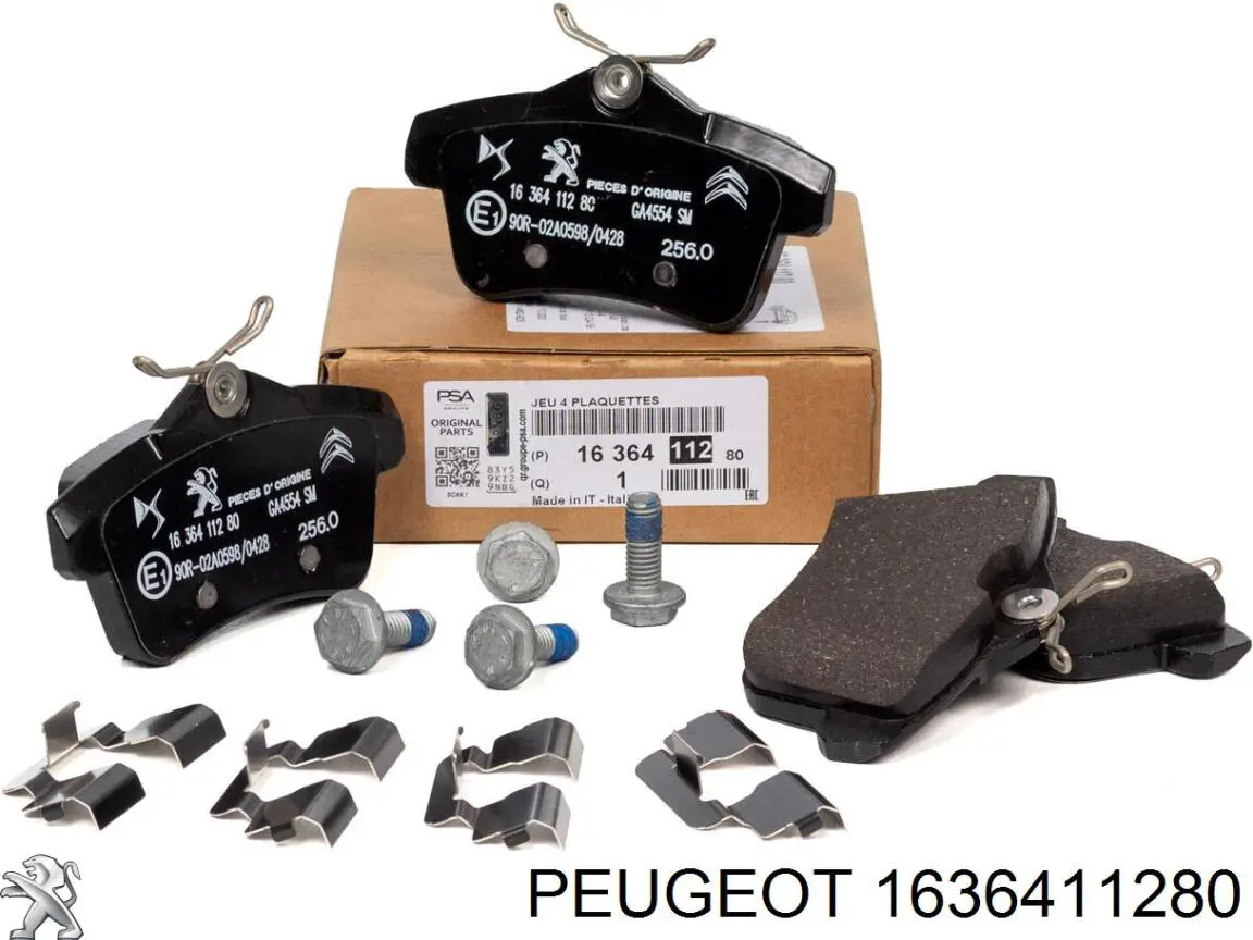 1636411280 Peugeot/Citroen колодки тормозные задние дисковые
