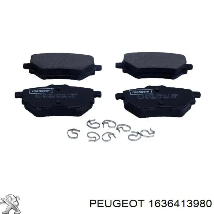1636413980 Peugeot/Citroen Колодки тормозные дисковые комплект