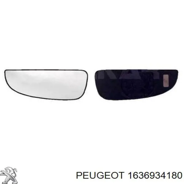 1613693680 Peugeot/Citroen espelho de retrovisão esquerdo