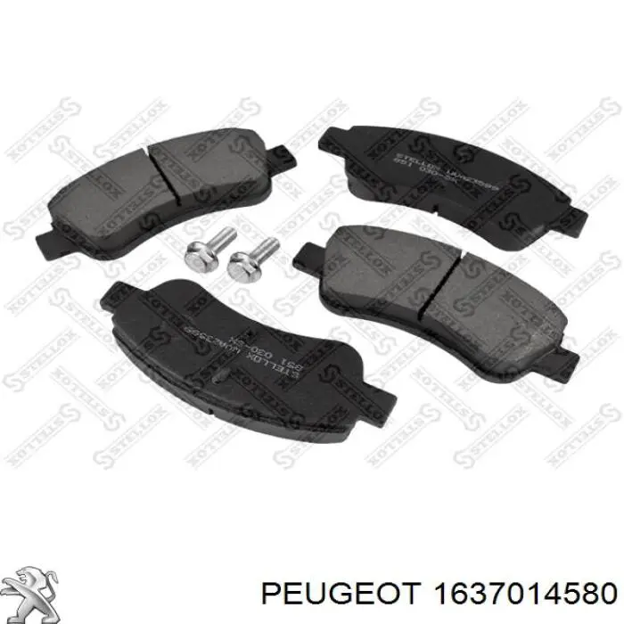 Передние тормозные колодки 1637014580 Peugeot/Citroen