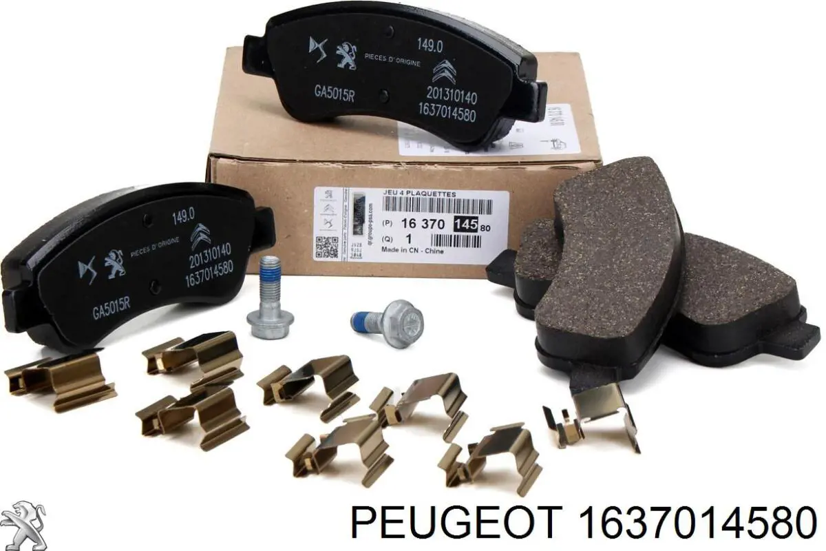 Передние тормозные колодки 1637014580 Peugeot/Citroen