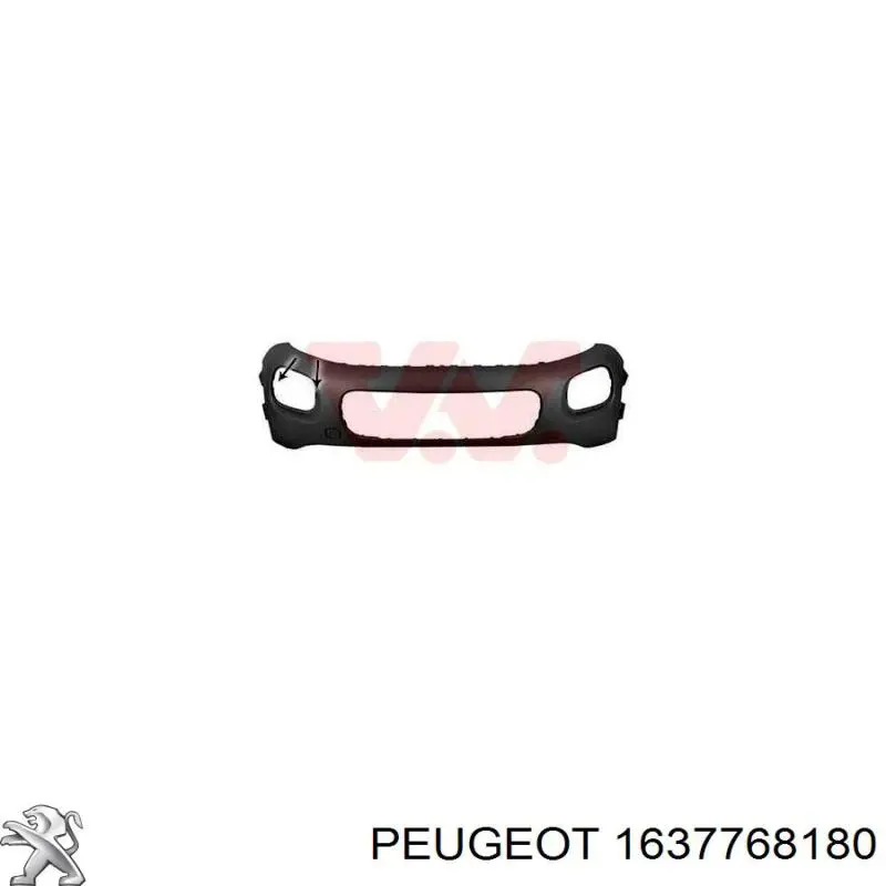 1637768180 Peugeot/Citroen Бампер передний в сборе