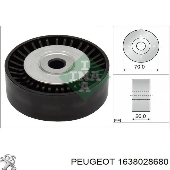 1616897480 Peugeot/Citroen rolo parasita da correia de transmissão